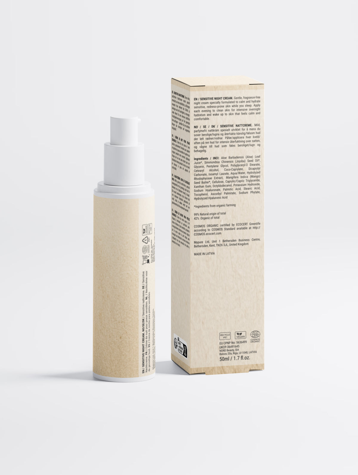 Crema Nocturna para Piel Sensible